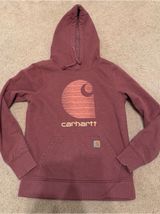 Carhartt Rain Defender Sweatshirt Womens XS Red Graphic Crewneck Photo 0
