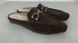 Rothys The Merino Slipper Espresso Brown Gold Bit Mules Tortoise Sole Womens 9 Photo 0