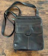 Fossil Black Leather Crossbody Organizer Bag With ID Window And Card Slots Photo 0