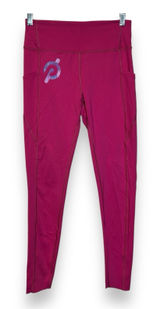 Peloton‎ Move Mission Tulip Hem Leggings Sz M High Rise Pink Cycling Athletic Photo 0