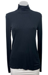 Aritzia Babaton Women's Black Rib Knit Long Sleeve Turtle Neck Sweater Top Sz S Photo 0