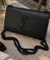 Authentic YSL Saint Laurent Monogram Black Leather Chain Crossbody Shoulder Bag Photo 0