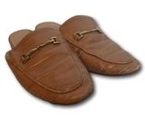 Jenn Ardor Caramel Reptile Embossed Backless Slip-On Mule Flat Loafers Size: 9 Photo 0
