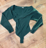 Green Intimately Free People Bodysuit Long Sleeve Photo 0
