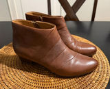 Sofft Womens Brown Leather Pleated Ankle Boots 8.5M 1082100 Photo 0