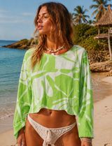 FP MOVEMENT by FREE PEOPLE INSPIRE LAYER PRINTED TOP/LONG SLEEVE TEE TOP Photo 0