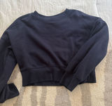 Wild Fable Cropped Navy Crewneck Photo 0
