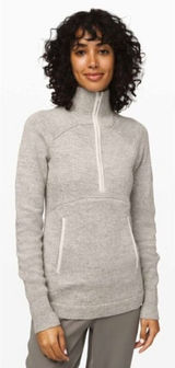 Lululemon Summit Stride Sweater Heathered Core Ultra Light Grey Women’s Medium Photo 0