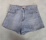 Levis Premium High Loose Shorts Womens 31 Denim Jean Mom Jorts Light Wash Photo 0