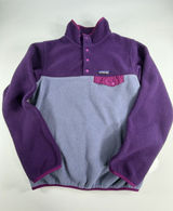 Patagonia Two-Tone Purple & Lavender‎ Snap Fleece Pullover Photo 0