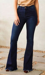Vervet Flying Monkey high rise flare jeans blue women's size 28 trendy modern western‎ Photo 0