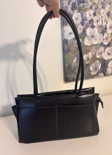 Madison west black shoulder bag faux vegan leather city contemporary Photo 0