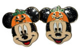 Disney X Baublebar Mickey Mouse Halloween Pumpkin Holiday Earrings Nwot Photo 0
