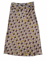 Free People Normani Printed Bias Skirt Marigold Floral Size 12 Photo 0