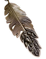 Jessica Simpson Pewter Solid Feather Color Keychain Bag Charm, Luggage Charm Photo 0