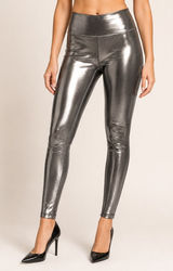 Athleta Elation Shine Leggings LP Black High Rise Metallic Ankle Lustre Photo 0