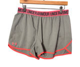 Under Armour Unlined Athletic Shorts L Gray Pink HeatGear Loose Fit Sporty Photo 0