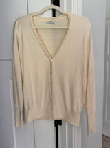 AYR Cardigan The Airport Cardi Sweater wool blend cream Photo 0
