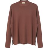 Altar'd State Mock Neck Sweater Brown Ribbed Side Slit Long Sleeve‎ Women XS/S Photo 0