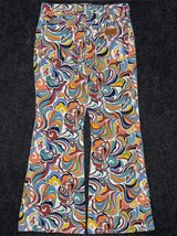 Free People x Wrangler Women’s Latigo Printed High Rise Flare Jeans Sz 32 x 34 Photo 0