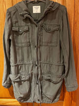 Abercrombie & Fitch Green‎ Skyler Military Hooded Zip Parka Utility Jacket Sz XS Photo 0