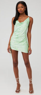 RAYS FOR‎ DAYS Women’s Viscose Elena Elegant Green Draped Dress Size M Photo 0