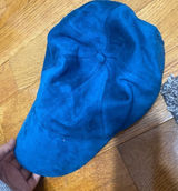 Chatties Blue Faux Suede Newsboy Baker Boy Hat One Size Photo 0