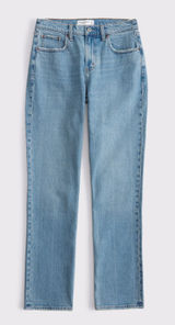 Curve Love Abercrombie Mid-Rise 90s Straight Jeans Photo 0