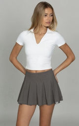 Gold Hinge Pleated Tennis Pickleball Skirt Skort Athleisure Gray Size Small Photo 0
