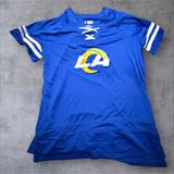 NFL Team Apparel Los Angeles Rams Lace Up Jersey Dress Blue Womens XL Photo 0