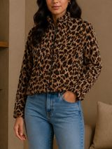Vintage Soiree Animal Print Jacket‎ Black Size XS Photo 0