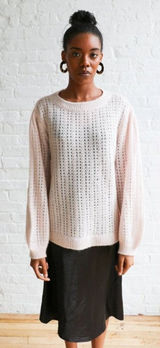 RAGDOLL LA Mohair Blend A Fuzzy Light‎ Pink Pullover Sweater XS Photo 0