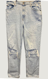 2107 | Abercrombie & Fitch 90s Straight Ultra High Rise Distressed Jeans 31/12 Photo 0