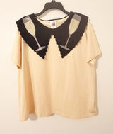 Queen of Sparkles Champagne Glass Tan Black Shirt Tee Sequin Size Large L * Photo 0