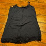 Derek Heart Black Lace Trim Camisole‎ Tank Top with Shelf Bra Women Size Large Photo 0