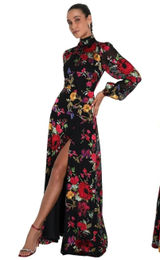 Lulus Graceful Arrival Black Floral Burnout Backless Maxi Dress S Photo 0