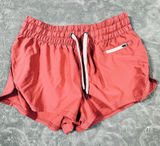 Vuori Womens Clementine Shorts 2" Running Coral Pink Zip Pocket Flowy No Liner Photo 0