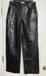 Abercrombie & fitch the 90’s relaxed high rise faux leather pants size 30 10 Photo 0