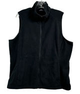 Lands End Outfitters Womens Black Fleece Full Zip Mock Neck Vest XL Photo 0