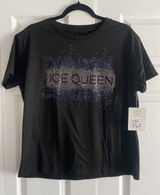 Disney‎ Frozen Broadway Ice Queen Graphic Tee Womens Size S Black Rhinestone NEW Photo 0