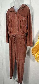 Young Fabulous & Broke Women’s Brown Velour Pant Suit Size Small EUC Photo 0