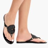 JACK ROGERS Black JELLY Minimalist Sandals Shoes 10 Photo 0