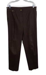 Vintage Lauren Ralph Lauren Brown Pleated Trousers Size 16 Buckle Equestrian Photo 0
