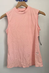 Foray Golf XS NEW Mock Neck Rib Tank‎ Top Powder Pink Athletic Preppy Photo 0