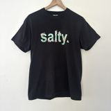 "Salty." Comfort Colors 100% cotton T-shirt Black M Tropical Conscious Veg Photo 0