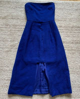 C/MEO Collective Wake Me Strapless Midi Dress Royal Blue Size Small Photo 0