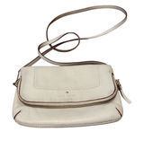 Kate‎ Spade Crossbody Bag Pebbled Leather Gray Zipper Flap Small Preppy Chic Photo 0