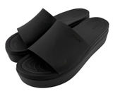 Crocs Brooklyn Slide Low Wedge Sandal Black Women 11 Platform Y2K Slip On Chunky Photo 0