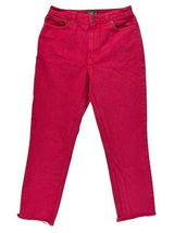 Abercrombie Red A&F Mom Jeans Relaxed‎ Tapered Leg Size 4 Short Photo 0