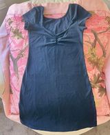 Brandy Melville navy blue v neck short sleeve dress sundress Photo 0
